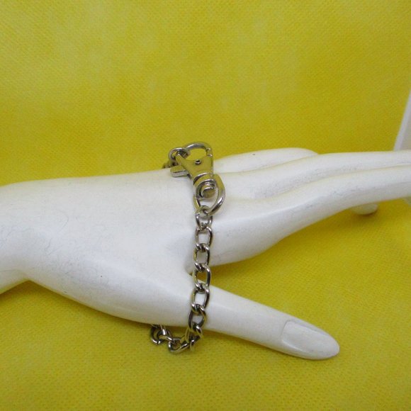 Stainless Steel Bracelet Chain Link Biker Or Charm - Picture 3 of 7